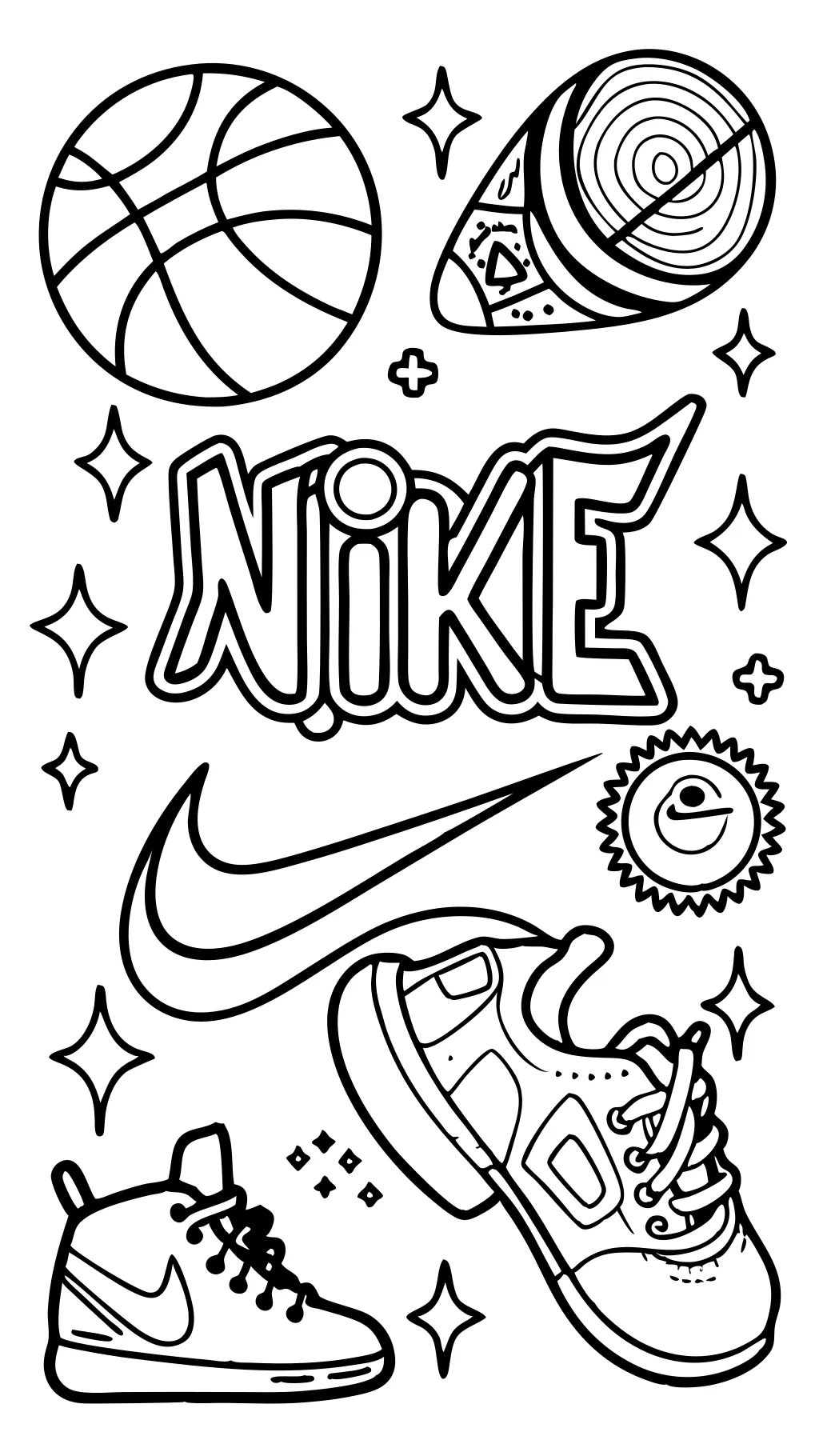 Páginas para colorear Nike